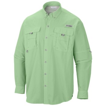 Columbia Overhemd Heren, PFG Bahama II Long Sleeve Big Groen, 18IOBGSZH